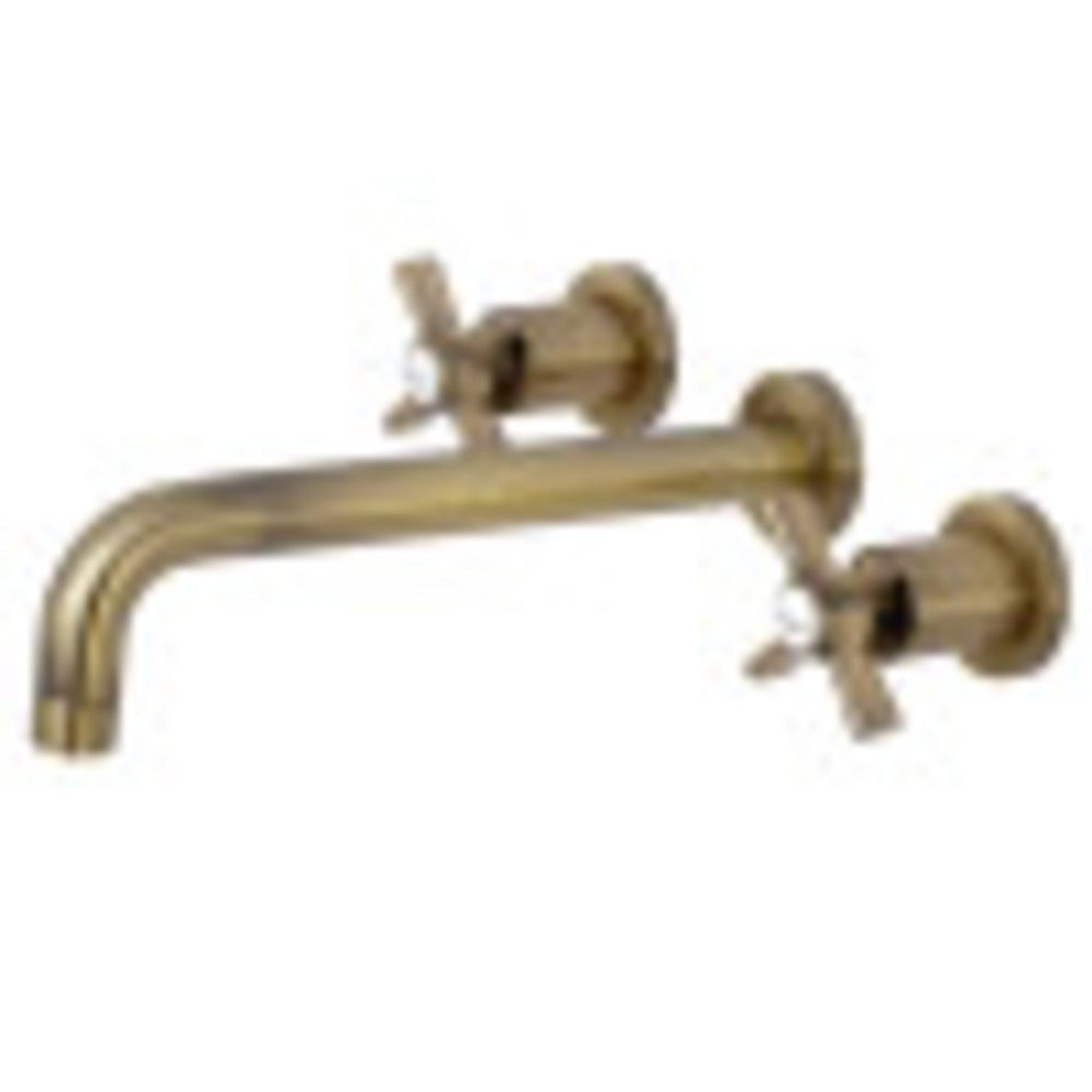 Kingston Brass KS8023ZX Millennium Two-Handle Wall Mount Tub Faucet, Antique Brass - BNGBath