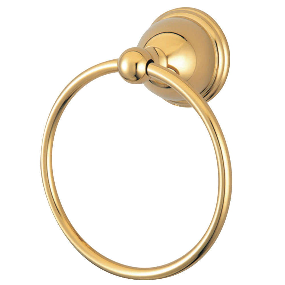 Kingston Brass BA3964PB Restoration 6" Towel Ring, Polished Brass - BNGBath