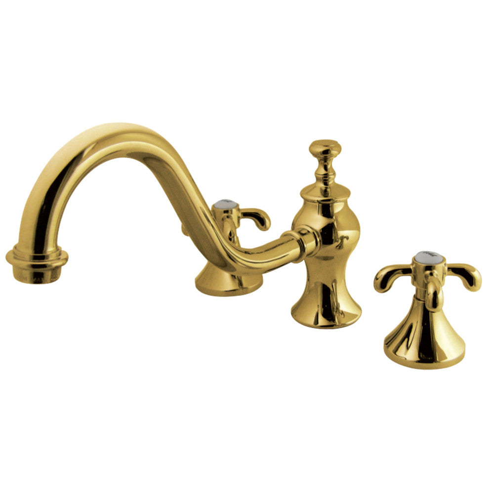 Kingston Brass KS7332TX French Country Roman Tub Faucet, Polished Brass - BNGBath