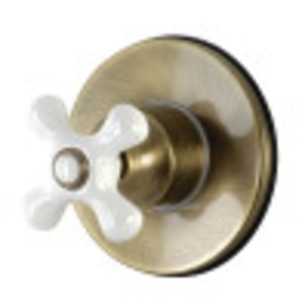 Kingston Brass KS3033PX 3-Way Diverter Valve with Trim Kit, Antique Brass - BNGBath