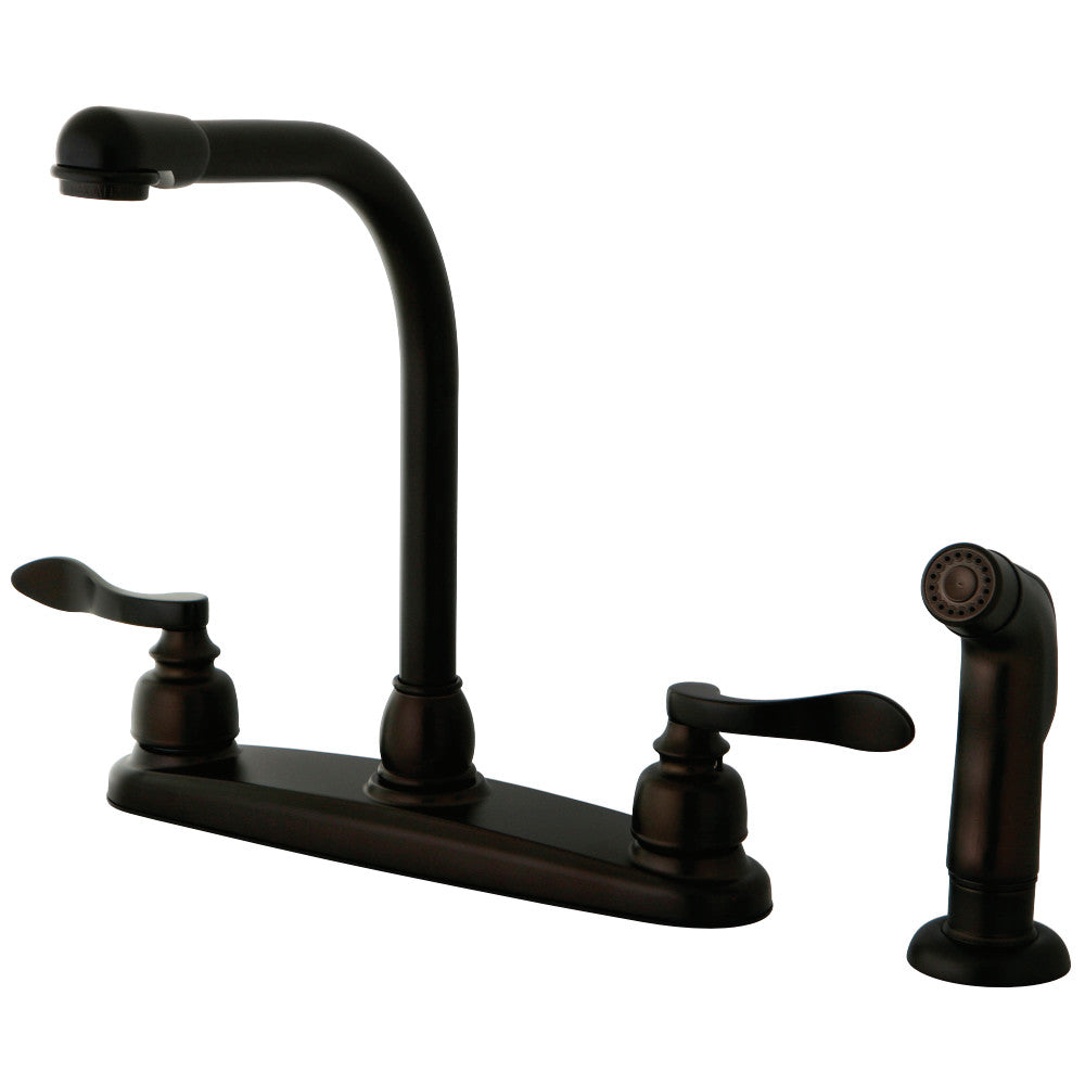 Kingston Brass KB8755NFLSP NuWave French Centerset Kitchen Faucet, Oil Rubbed Bronze - BNGBath