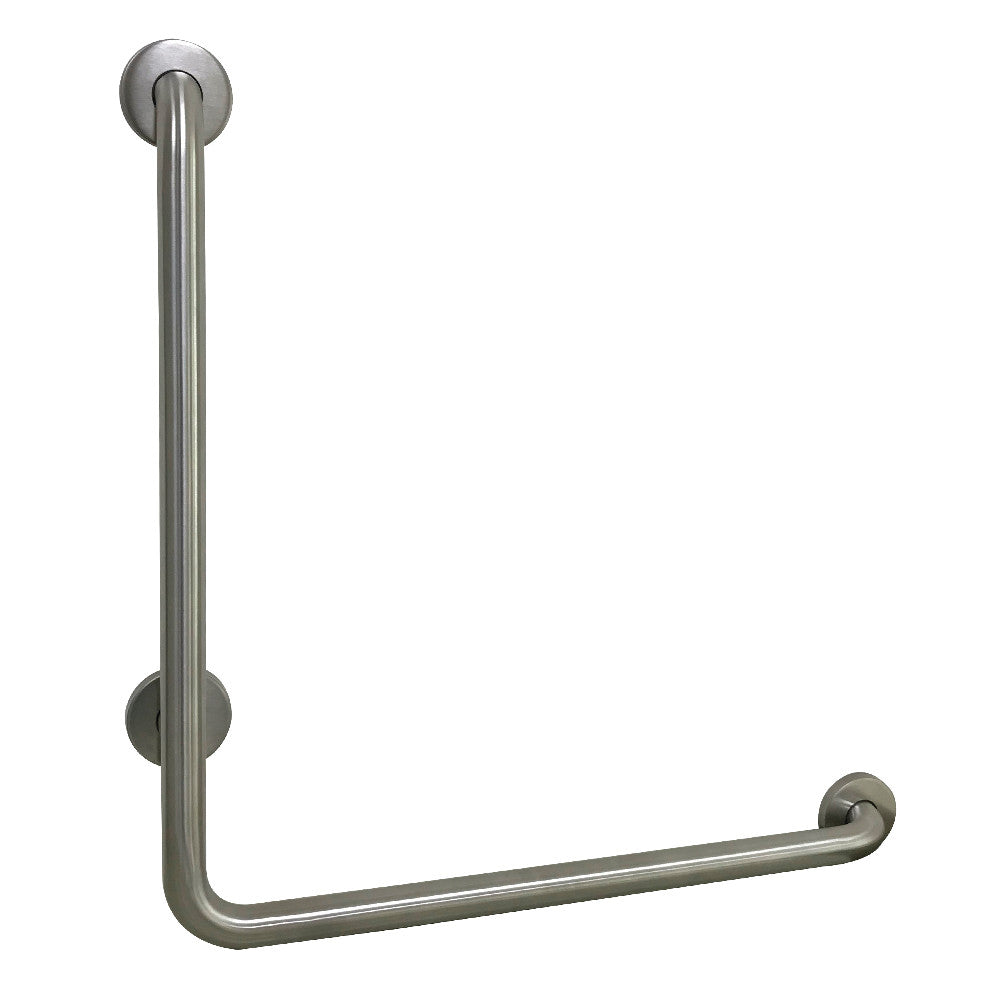 Kingston Brass GBL1424CSR8 24"x 24" L-Shaped Grab Bar - Right Hand, Brushed Nickel - BNGBath