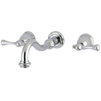 Thumbnail for Kingston Brass KS3121BL Wall Mount Bathroom Faucet, Polished Chrome - BNGBath