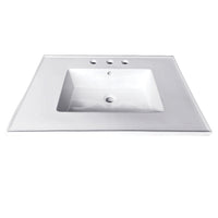 Thumbnail for Continental 25 X 22 Ceramic Vanity Sink Top w/Integrated Basin 3 Hole - BNGBath