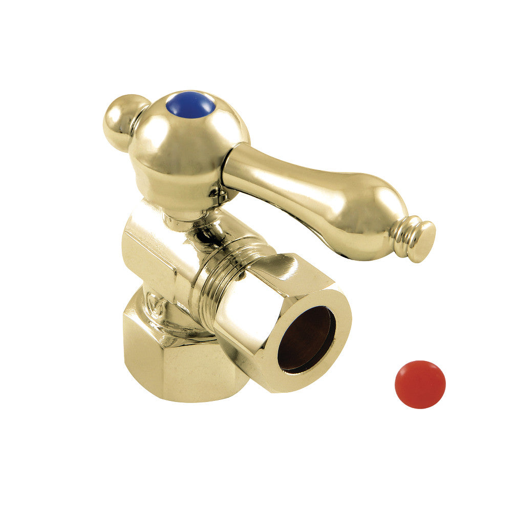 Kingston Brass CC44402 1/2" IPS X 1/2" OD Angle Stop Valve, Polished Brass - BNGBath