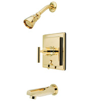 Thumbnail for Kingston Brass KB86520CML Manhattan Sungle-Handle Tub and Shower Faucet, Polished Brass - BNGBath