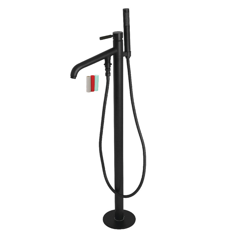 Kingston Brass KS8130DKL Kaiser Freestanding Tub Faucet with Hand Shower, Matte Black - BNGBath