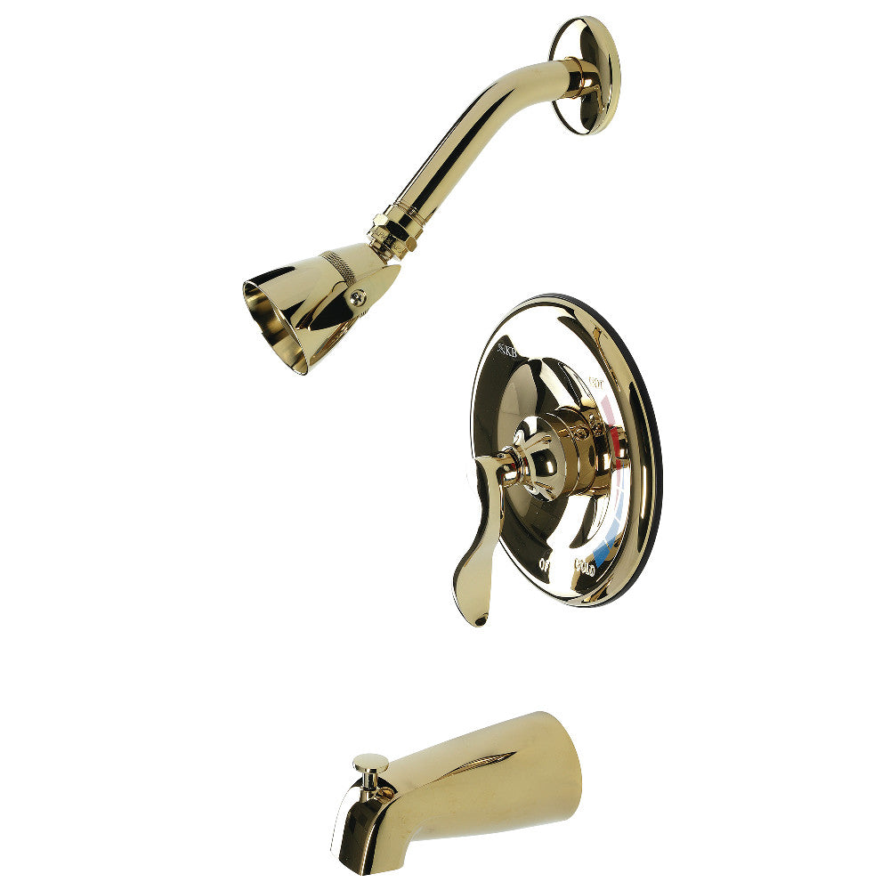 Kingston Brass KB8632DFL Tub and Shower Faucet, Polished Brass - BNGBath