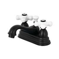 Thumbnail for Kingston Brass KS3600PX 4 in. Centerset Bathroom Faucet, Matte Black - BNGBath