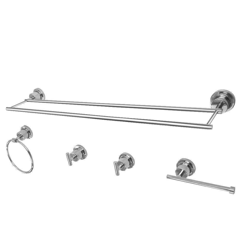 Kingston Brass BAH821330478C Concord 5-Piece Bathroom Accessory Set, Polished Chrome - BNGBath