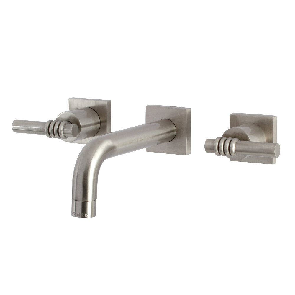 Kingston Brass KS6128ML Milano Two-Handle Wall Mount Bathroom Faucet, Brushed Nickel - BNGBath