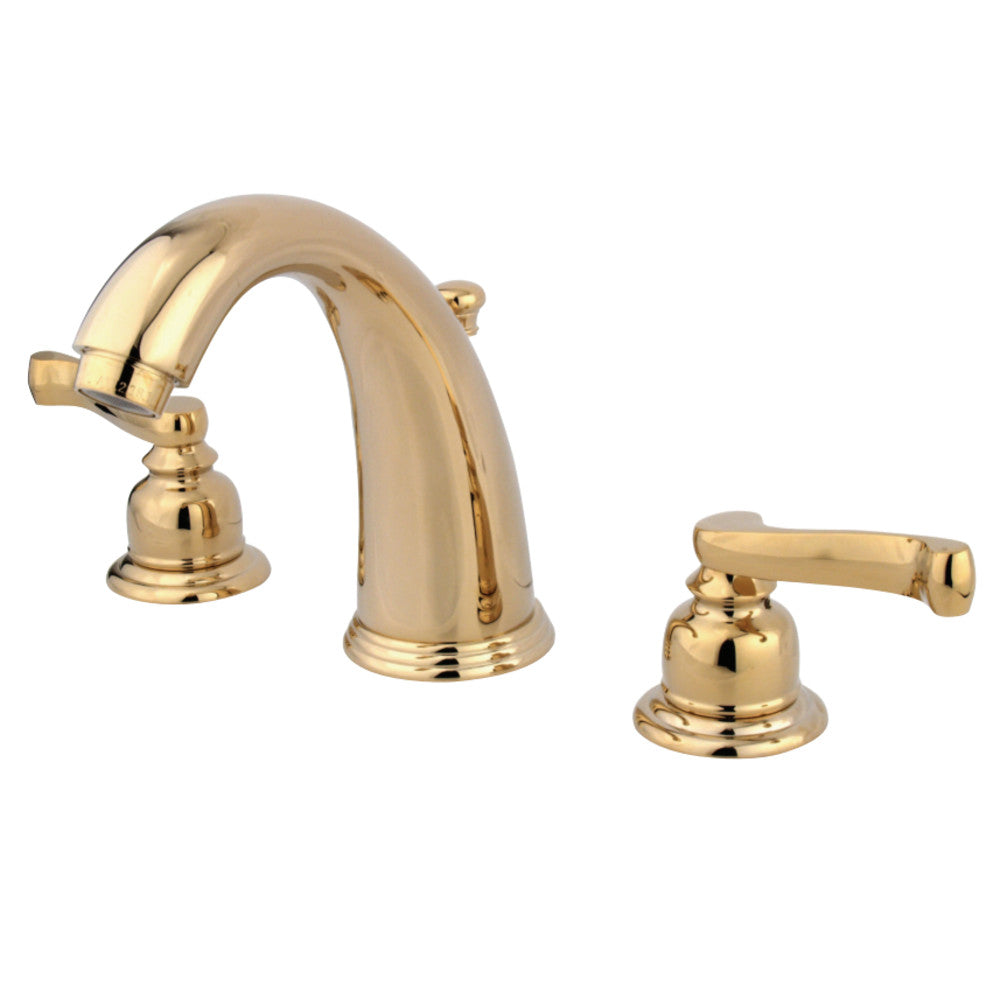 Kingston Brass KB982FL Widespread Bathroom Faucet, Polished Brass - BNGBath