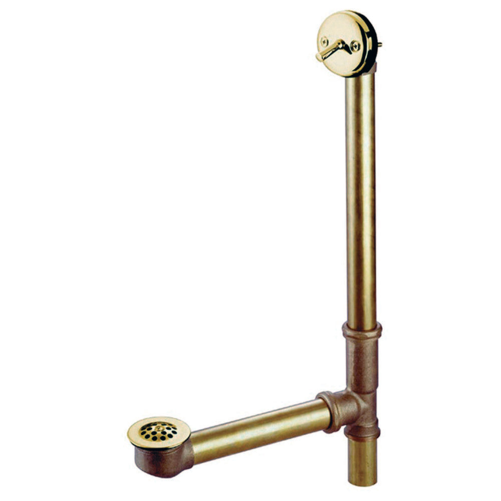 Kingston Brass DTL1182 Bath Tub Drain with Overflow, Polished Brass - BNGBath