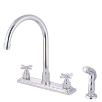 Thumbnail for Kingston Brass KS8791EX 8-Inch Centerset Kitchen Faucet, Polished Chrome - BNGBath