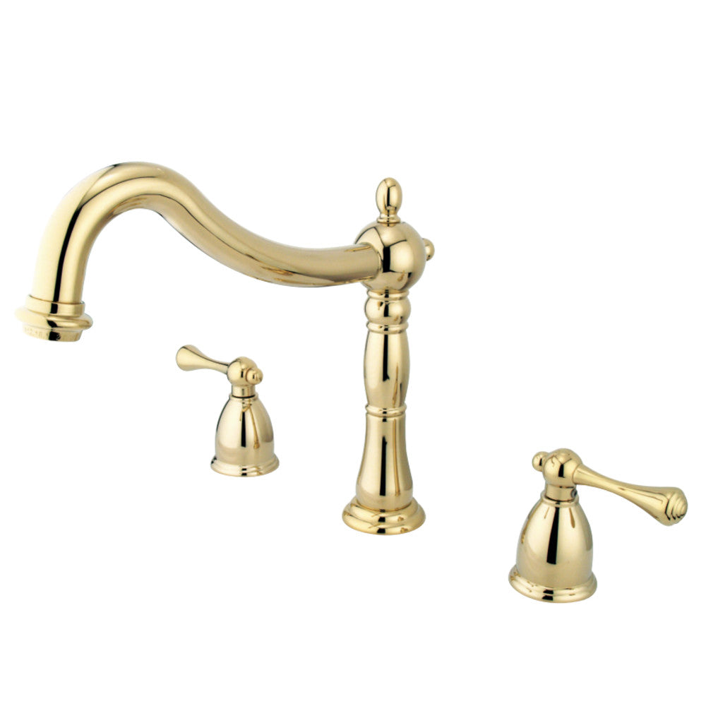 Kingston Brass KS1342BL Heritage Roman Tub Faucet, Polished Brass - BNGBath