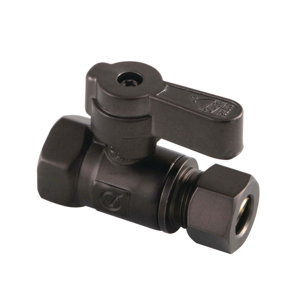 Kingston Brass KF3315ORB 3/8" FIP X 3/8" OD Comp Straight Stop Valve, Oil Rubbed Bronze - BNGBath