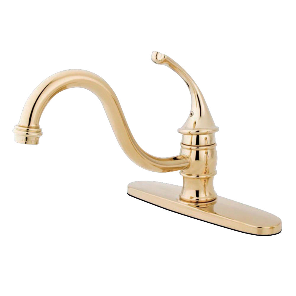 Kingston Brass KB3572GLLS Georgian 8" Centerset Kitchen Faucet without Sprayer, Polished Brass - BNGBath