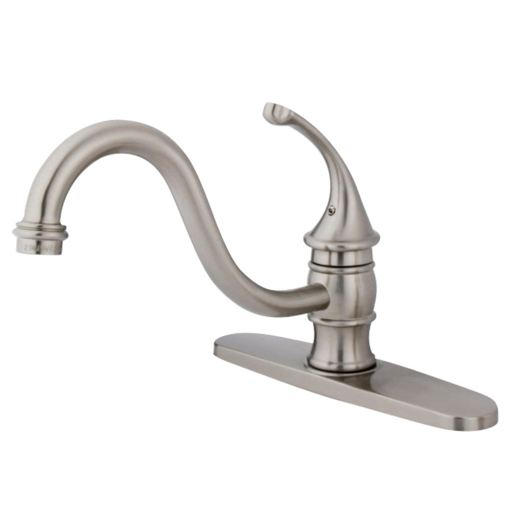 Kingston Brass KB3578GLLS Georgian 8" Centerset Kitchen Faucet without Sprayer, Brushed Nickel - BNGBath