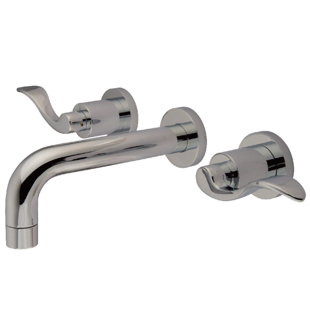 Kingston Brass KS8121DFL NuWave 2-Handle Wall Mount Bathroom Faucet, Polished Chrome - BNGBath