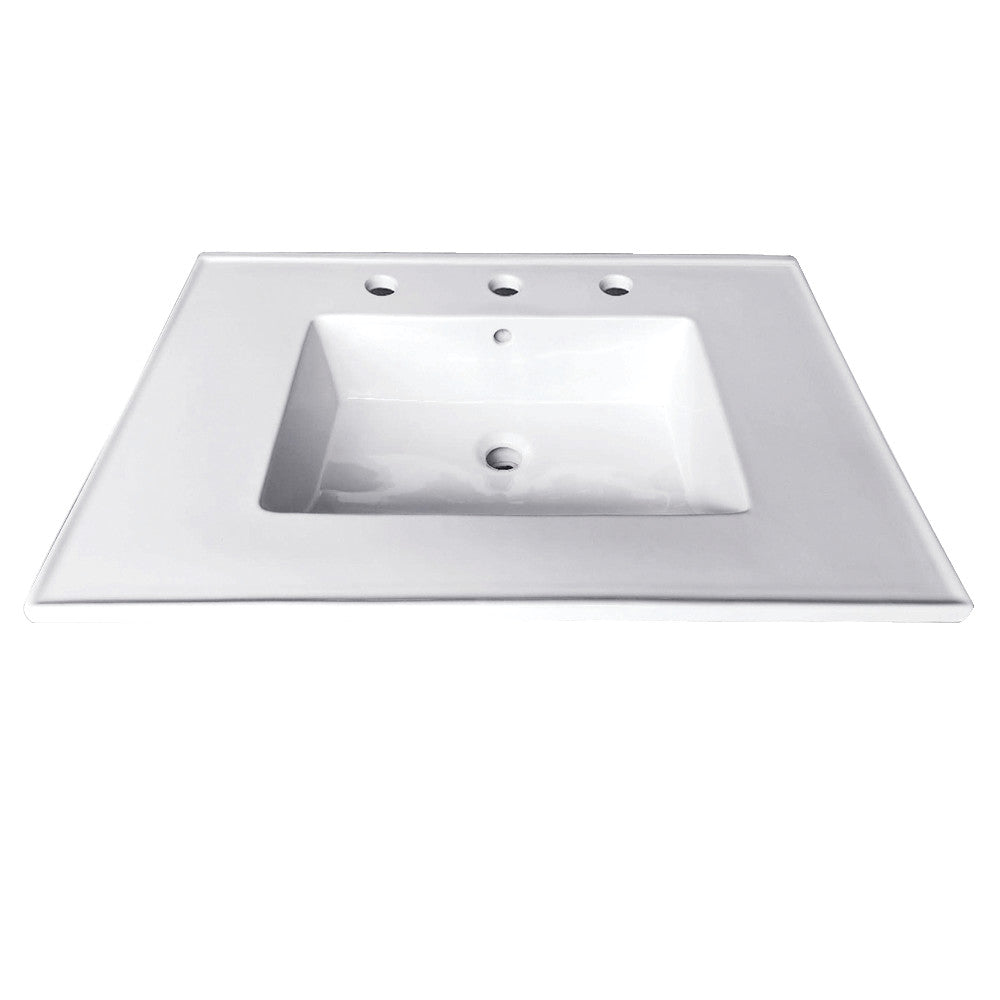 Continental 25 x 22 Ceramic Vanity Sink Top w/3 Hole Integrated Basin - BNGBath