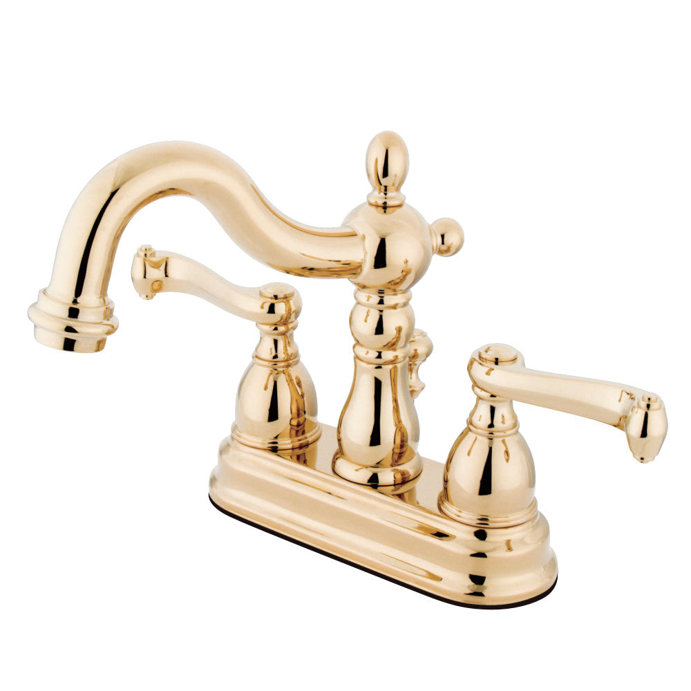 Kingston Brass KB1602FL 4 in. Centerset Bathroom Faucet, Polished Brass - BNGBath