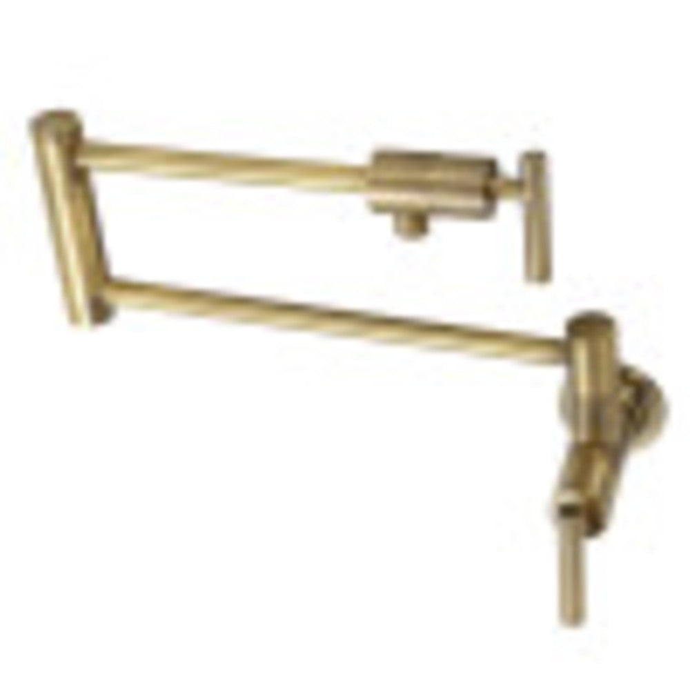 Kingston Brass KS4103CML Manhattan Wall Mount Pot Filler, Antique Brass - BNGBath