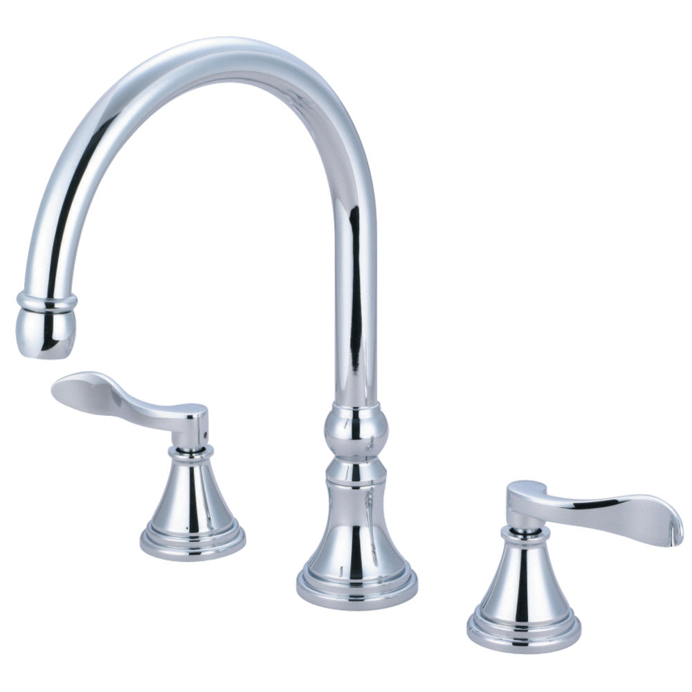 Kingston Brass KS2341DFL NuFrench Roman Tub Faucet, Polished Chrome - BNGBath