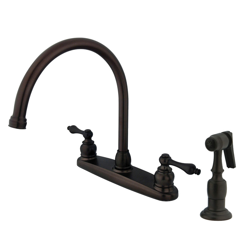 Kingston Brass KB725ALBS 8-Inch Centerset Kitchen Faucet, Oil Rubbed Bronze - BNGBath