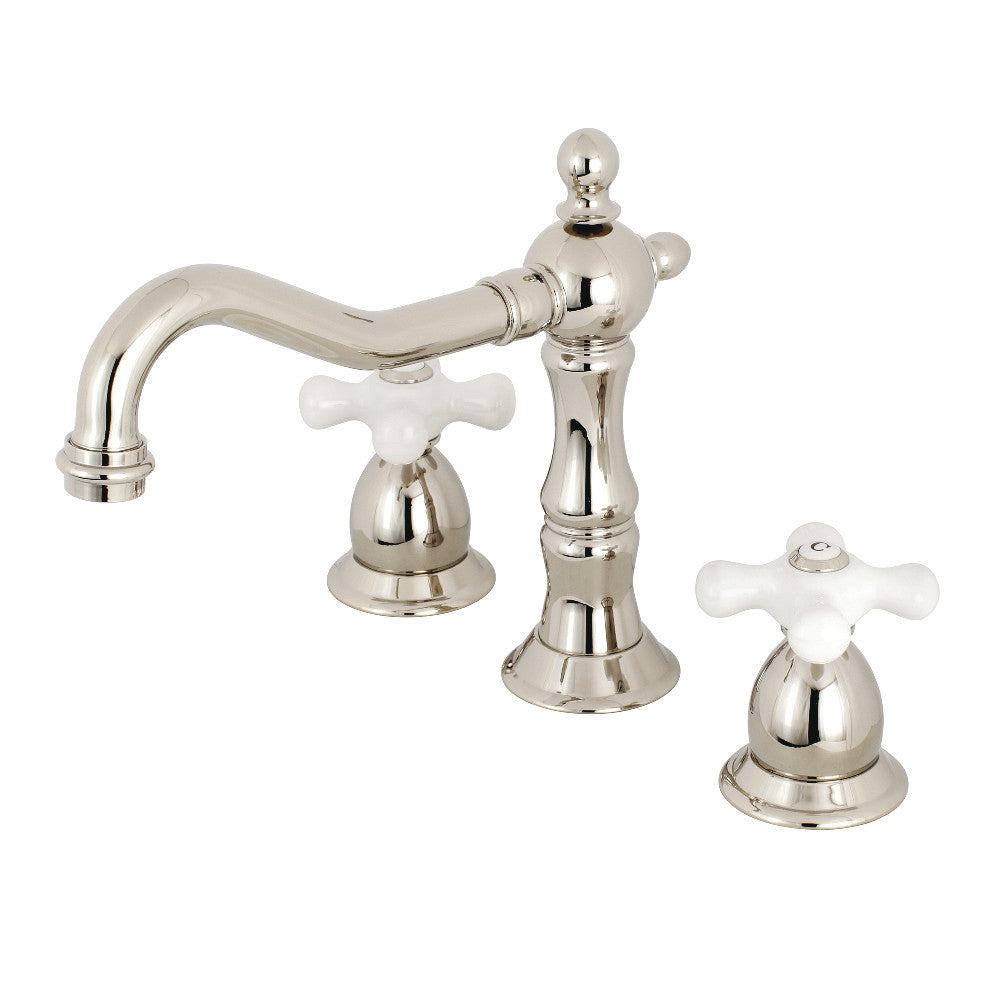 Kingston Brass KS1976PX 8 in. Widespread Bathroom Faucet, Polished Nickel - BNGBath