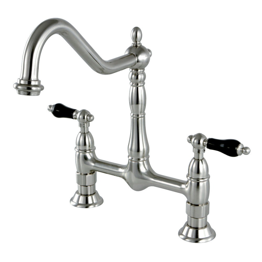 Kingston Brass KS1178PKL Duchess Bridge Kitchen Faucet, Brushed Nickel - BNGBath