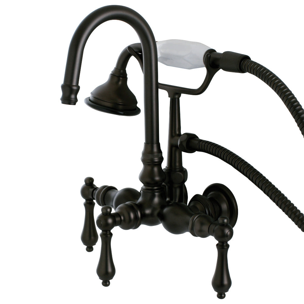 Kingston Brass AE7T5 Aqua Vintage Wall Mount Clawfoot Tub Faucet, Oil Rubbed Bronze - BNGBath