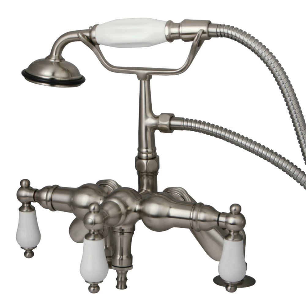 Kingston Brass CC621T8 Vintage Adjustable Center Deck Mount Tub Faucet, Brushed Nickel - BNGBath