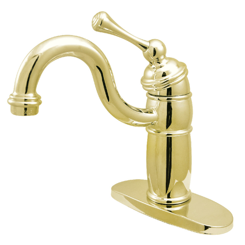 Kingston Brass KB1482BL Vintage Single-Handle Monoblock Bar Faucet, Polished Brass - BNGBath