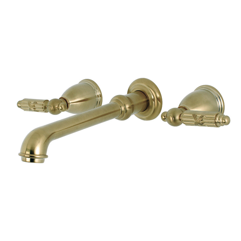 Kingston Brass KS7027GL Georgian 2-Handle Wall Mount Roman Tub Faucet, Brushed Brass - BNGBath