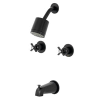 Thumbnail for Kingston Brass KBX8140ZX Millennium Two-Handle Tub and Shower Faucet, Matte Black - BNGBath