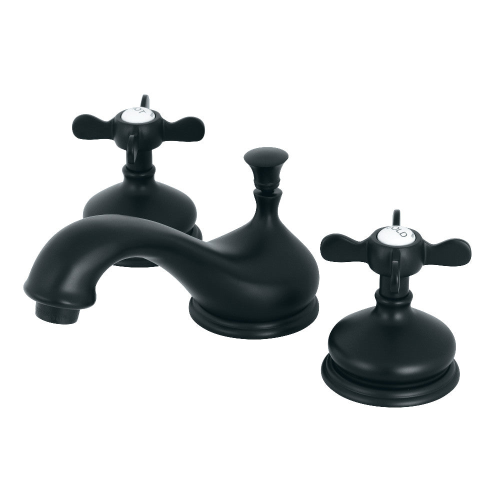 Kingston Brass KS1160BEX 8 in. Widespread Bathroom Faucet, Matte Black - BNGBath