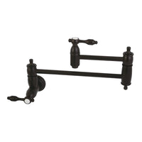 Thumbnail for Kingston Brass KS3105TAL Tudor Wall Mount Pot Filler Kitchen Faucet, Oil Rubbed Bronze - BNGBath