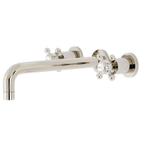 Thumbnail for Kingston Brass KS8026BX Metropolitan Two-Handle Wall Mount Tub Faucet, Polished Nickel - BNGBath