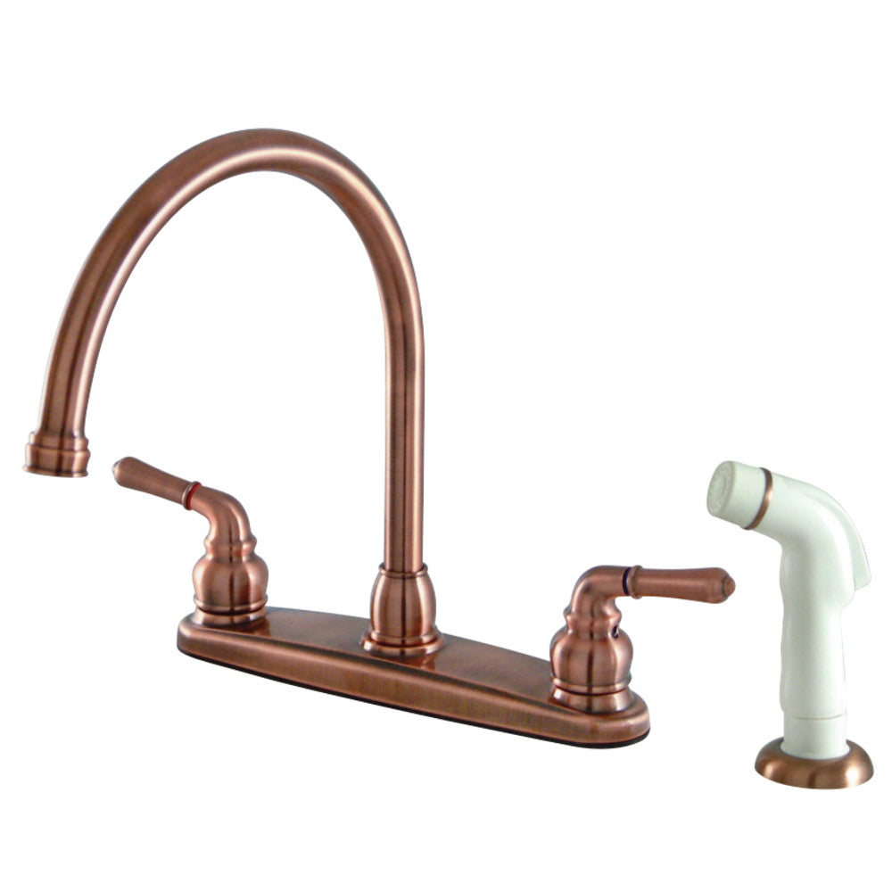 Kingston Brass GKB796 Magellan Centerset Kitchen Faucet, Antique Copper - BNGBath