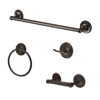 Thumbnail for Kingston Brass BAK312478ORB Victorian 4-Piece Bathroom Accessory Set, Oil Rubbed Bronze - BNGBath