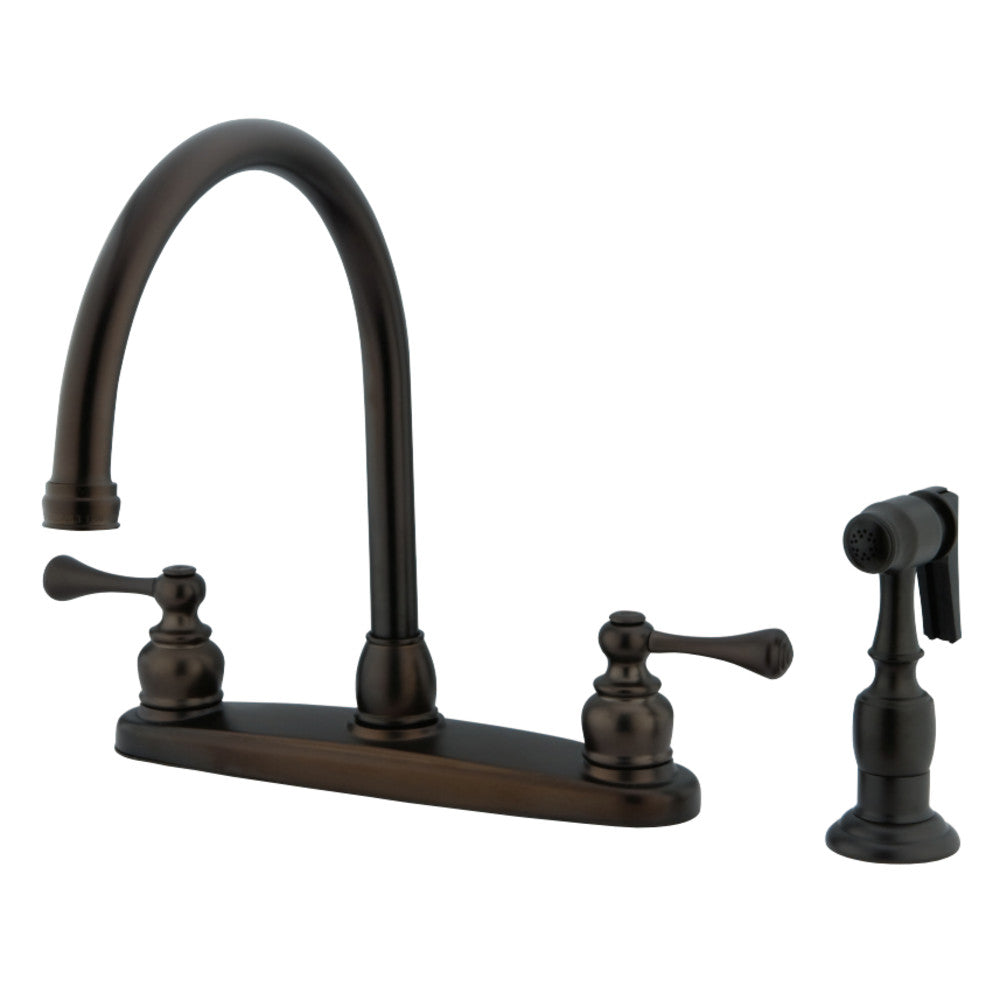 Kingston Brass KB725BLBS 8-Inch Centerset Kitchen Faucet, Oil Rubbed Bronze - BNGBath