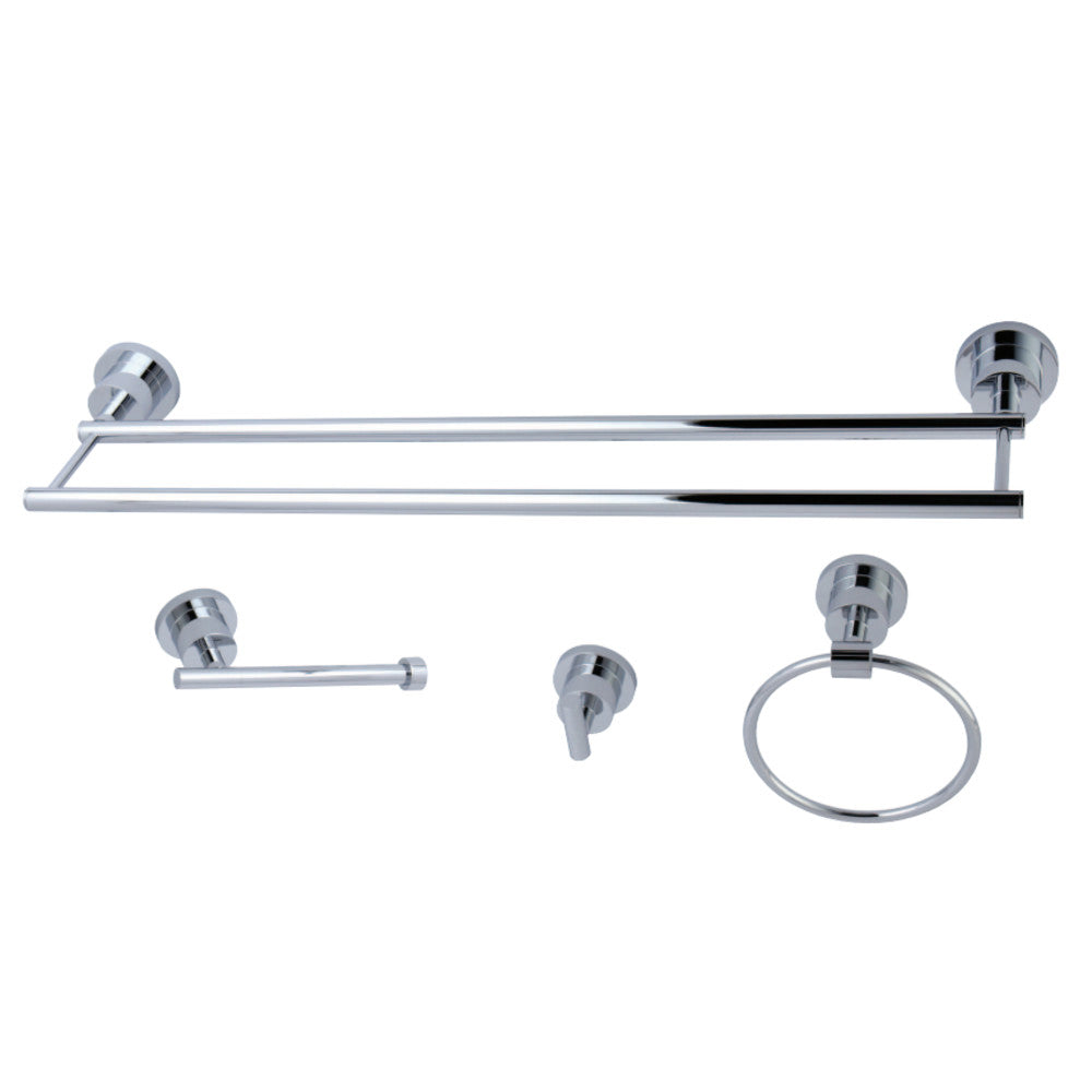 Kingston Brass BAK8213478C 4-Piece Bathroom Accessories Set, Polished Chrome - BNGBath