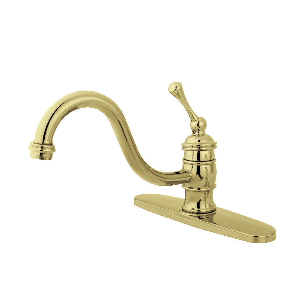 Kingston Brass KB3572BLLS 8-Inch Centerset Kitchen Faucet, Polished Brass - BNGBath