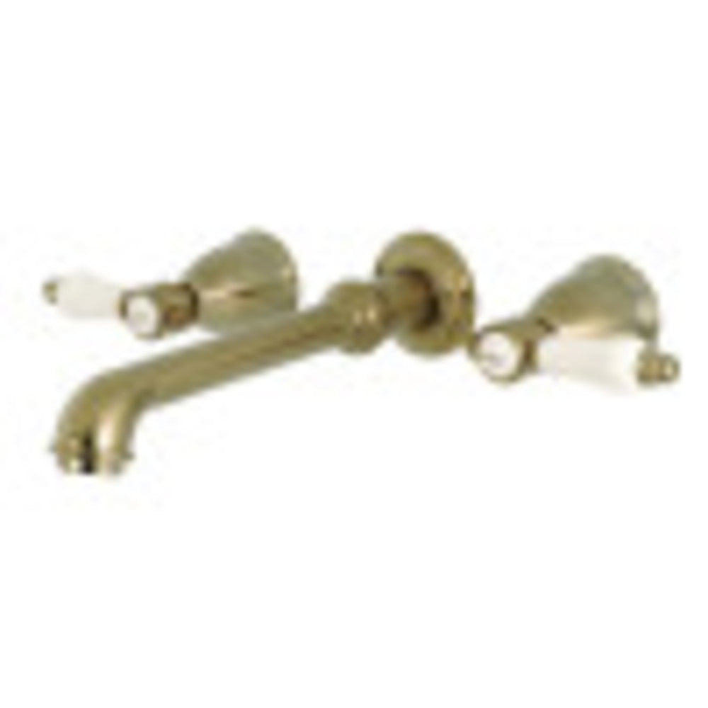 Kingston Brass KS7127BPL 8-Inch Center Wall Mount Bathroom Faucet, Brushed Brass - BNGBath