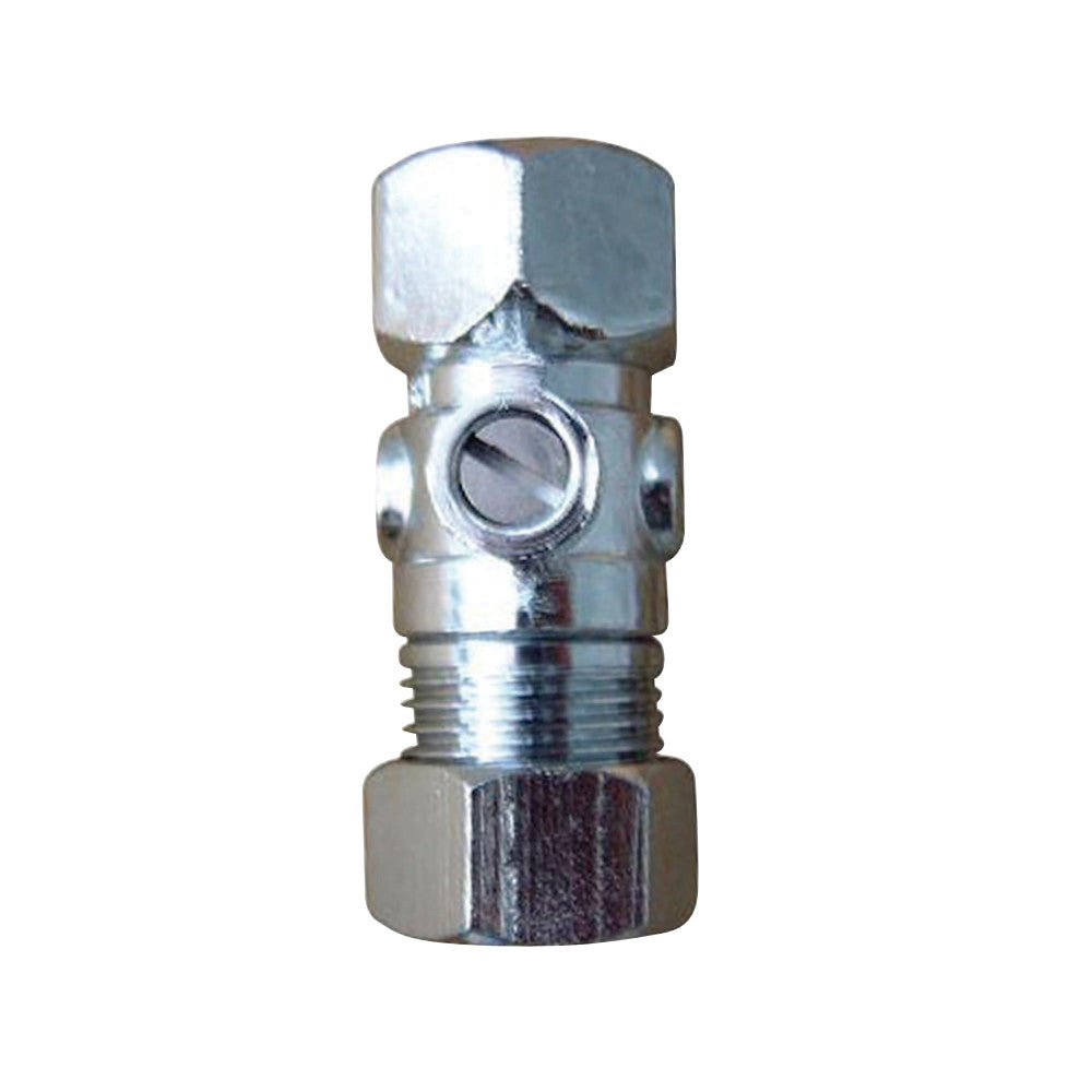 1/2" FIP x 1/2" O.D. Comp Straight Shut Off Valve, Polished Chrome - BNGBath