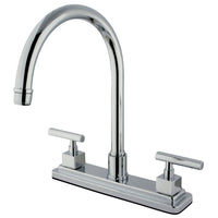 Thumbnail for Kingston Brass KS8791CQLLS Claremont Centerset Kitchen Faucet, Polished Chrome - BNGBath