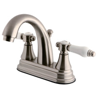 Thumbnail for Kingston Brass KS7618BPL 4 in. Centerset Bathroom Faucet, Brushed Nickel - BNGBath