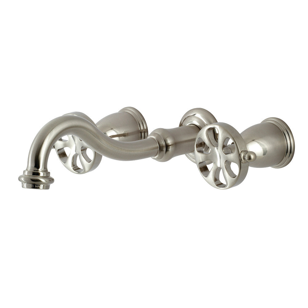 Kingston Brass KS3128RX Belknap Two-Handle Wall Mount Bathroom Faucet, Brushed Nickel - BNGBath