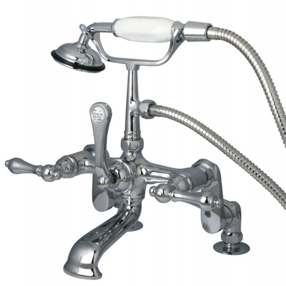 Kingston Brass CC652T1 Vintage Adjustable Center Deck Mount Tub Faucet, Polished Chrome - BNGBath