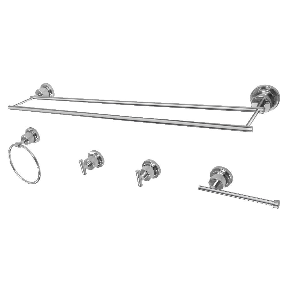 Kingston Brass BAH8213478C Concord 5-Piece Bathroom Accessory Sets, Polished Chrome - BNGBath